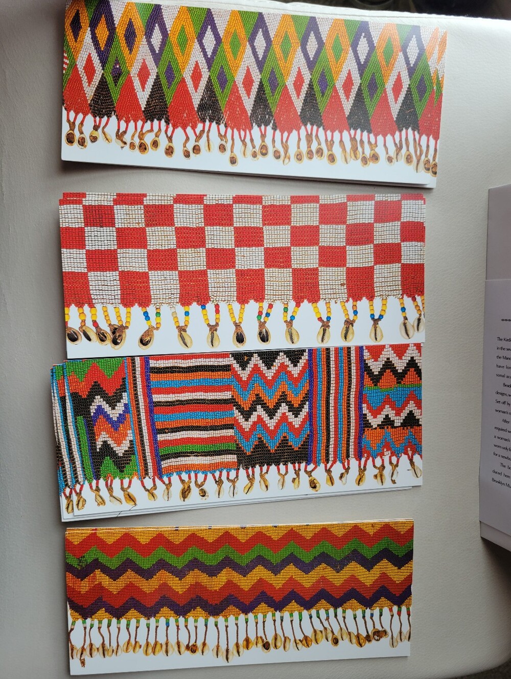 African Beadwork Notecards (10) Imagery of Kirdi artisan colorful beaded aprons